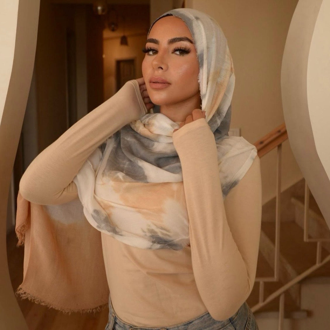 MARBLE TIE-DYE EGYPTIAN COTTON MODAL