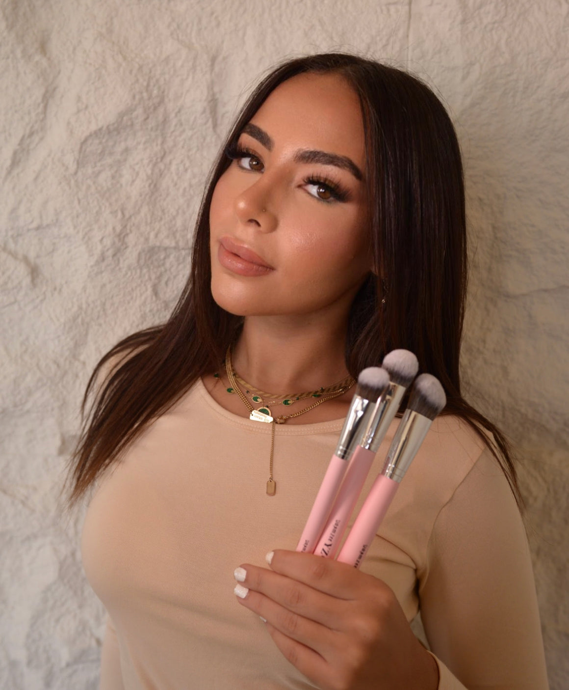 Flat trio brush set