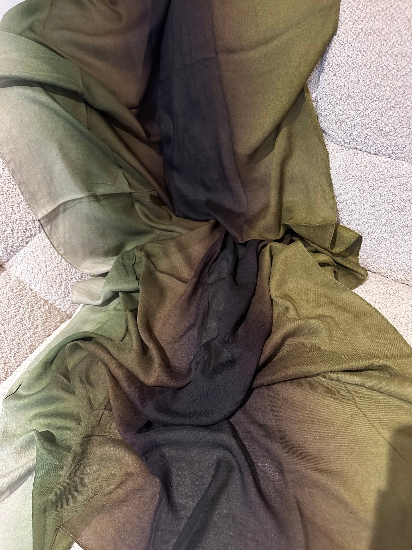 Ombré Green Modal with beige.