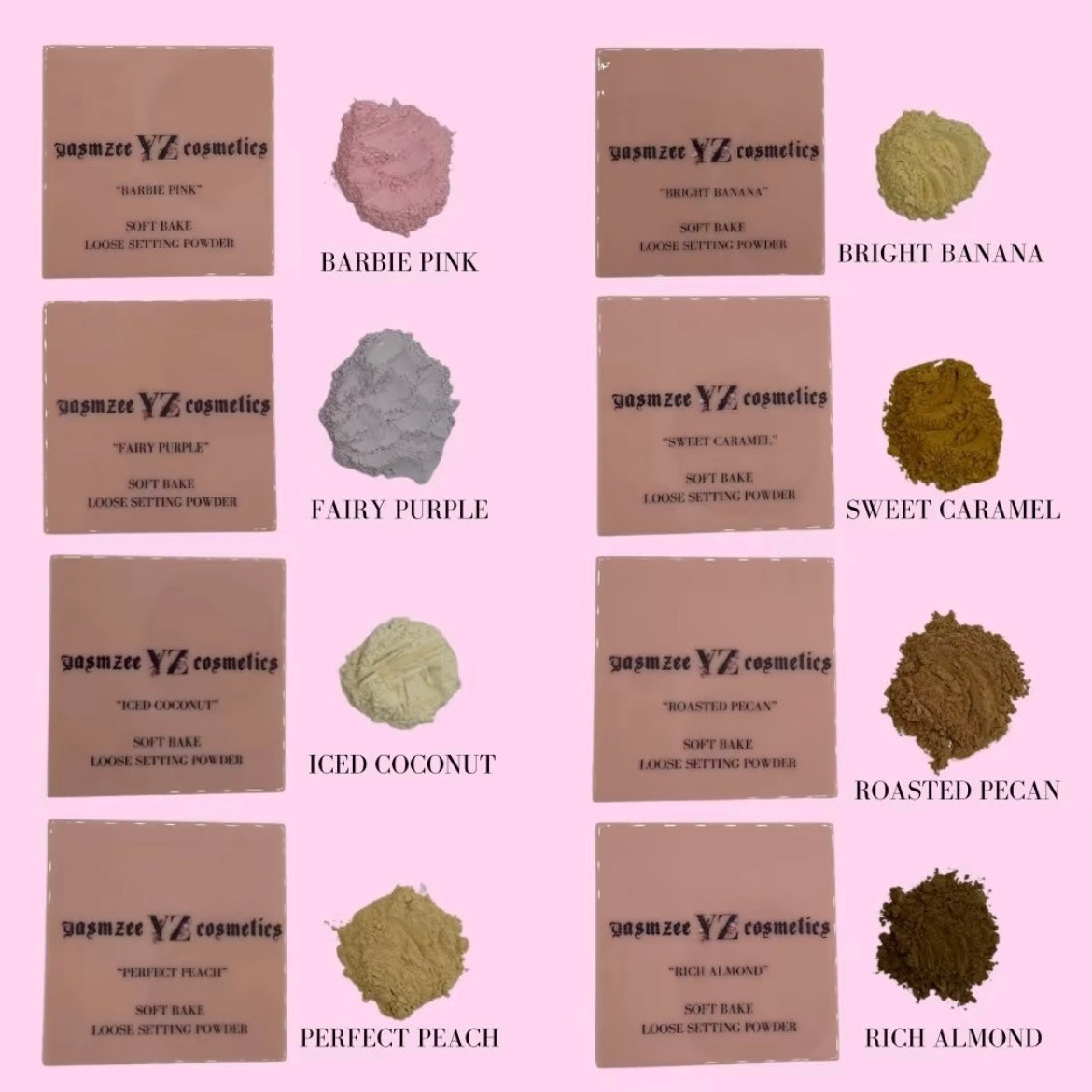 Soft bake loose powder