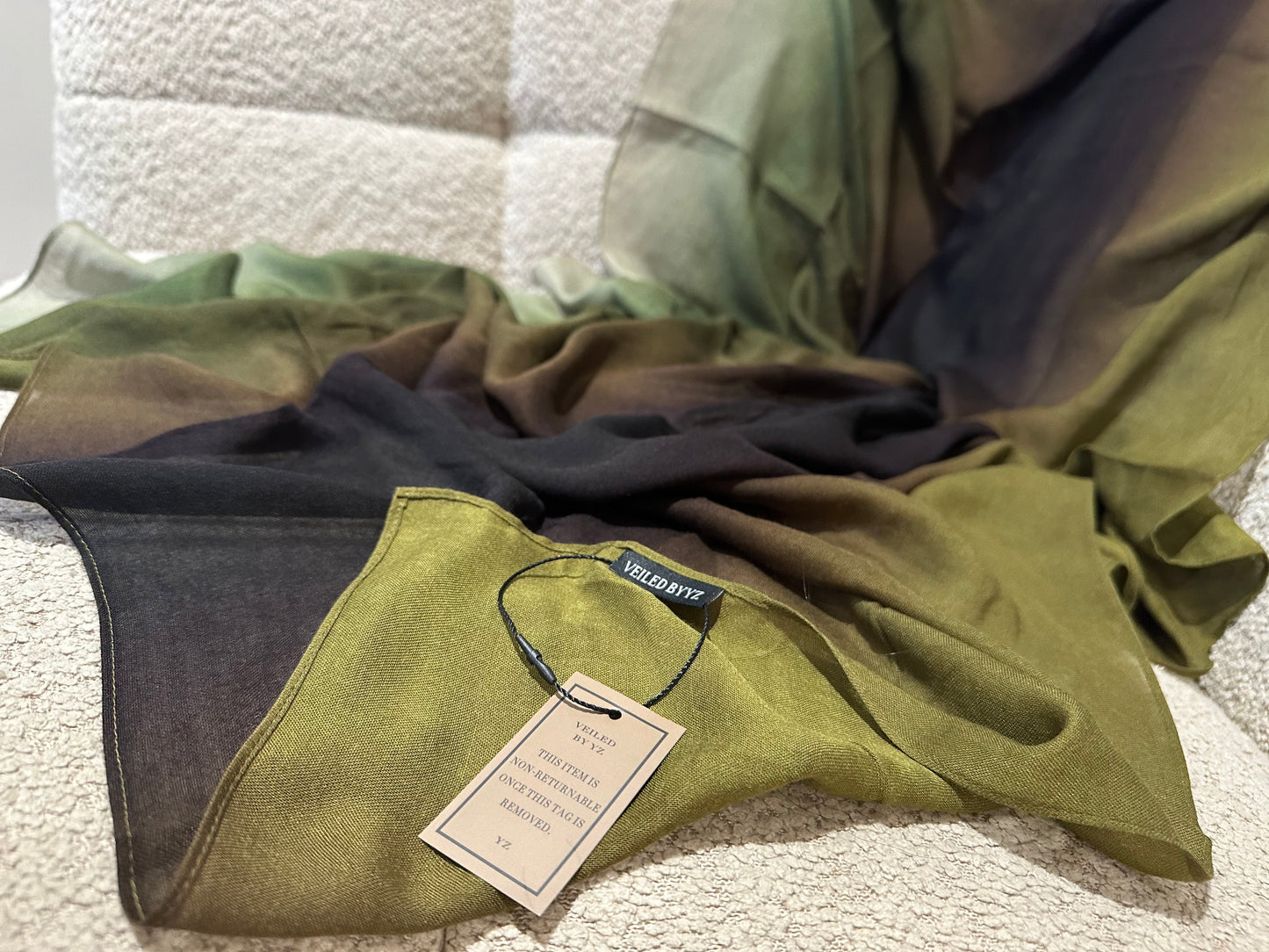 Ombré Green Modal with beige.