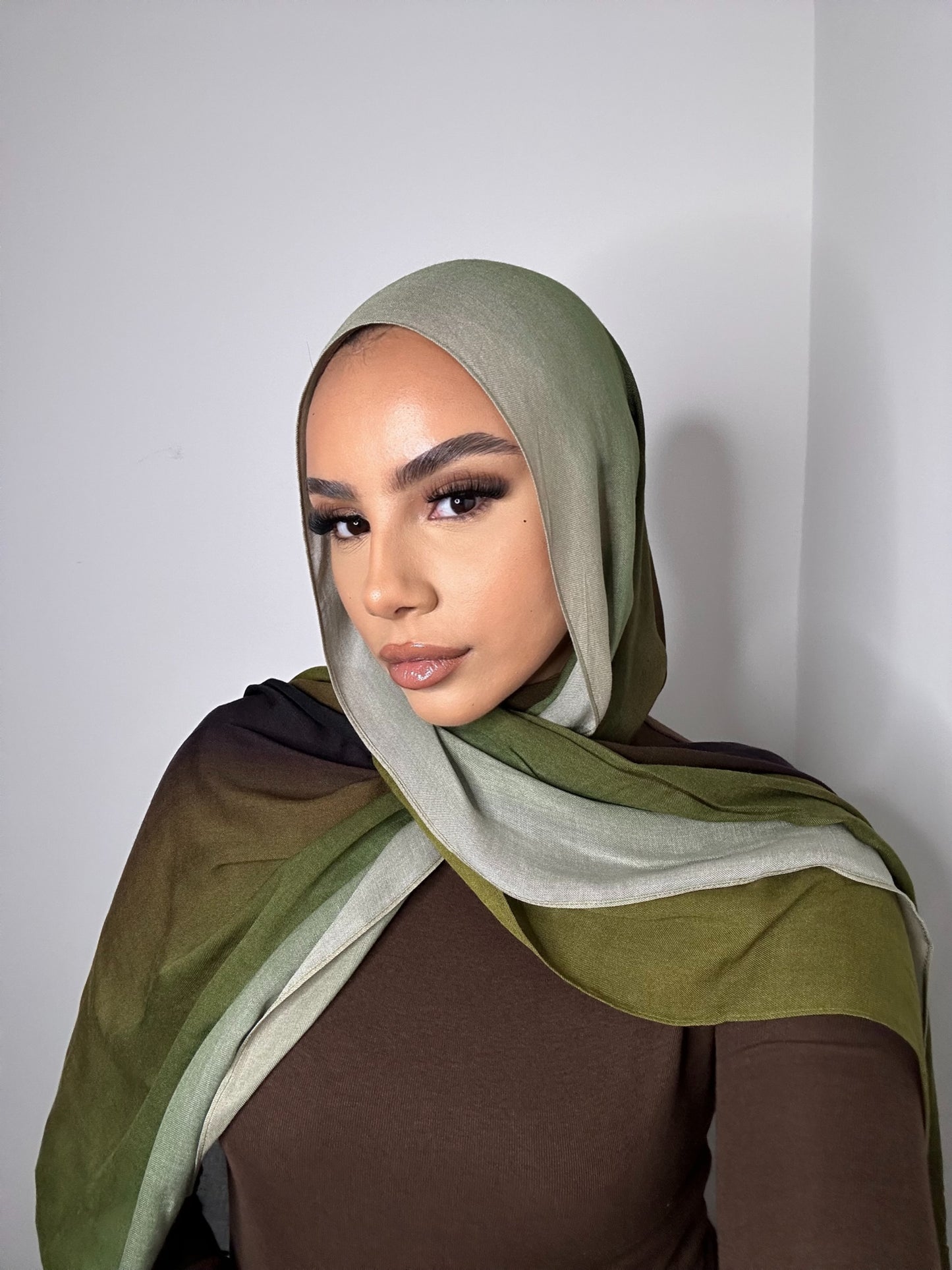 Ombré Green Modal with beige.