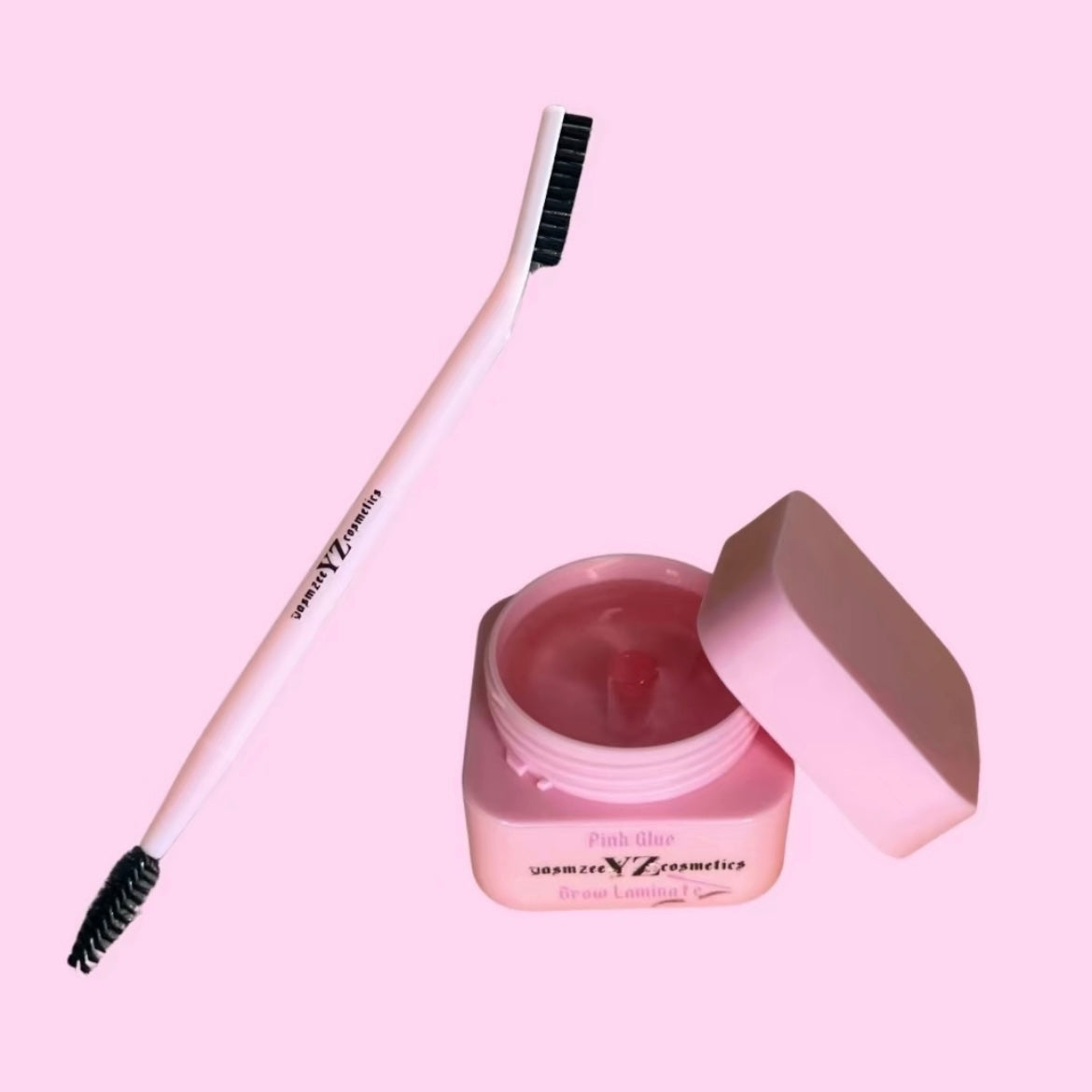Pink glue brow laminate
