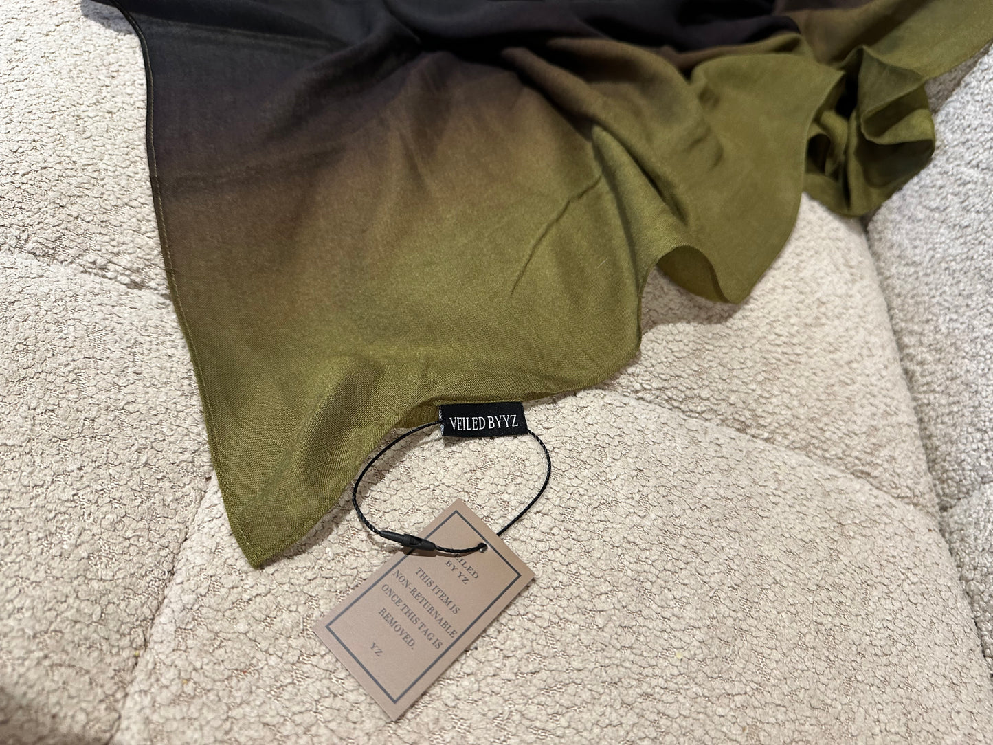 Ombré Green Modal with beige.